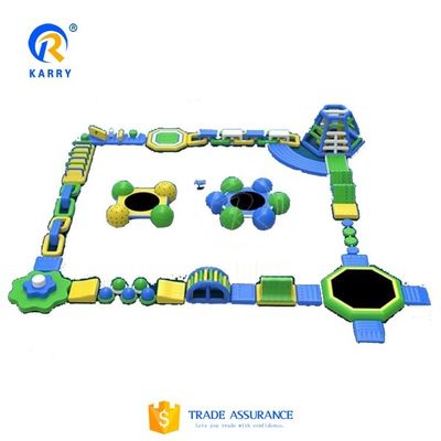Parque aquático inflável de entretenimento com kit de reparação e sopro Capacidade máxima 100-500 kg