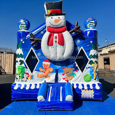 14 Anos de Natal 13x13ft Crianças inflável casa de salto Branco inflável casa de bolhas