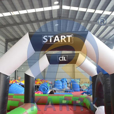Amusement Impressão digital PVC Pára-choques inflável pista de carro para diversão interior ou exterior