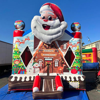 14 Anos de Natal 13x13ft Crianças inflável casa de salto Branco inflável casa de bolhas