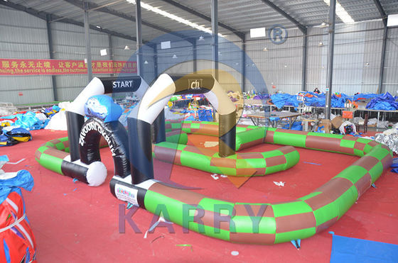 Amusement Impressão digital PVC Pára-choques inflável pista de carro para diversão interior ou exterior