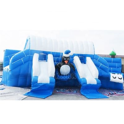 Piscina de grande porte Urso Polar Mundo Inflavel de Água com Slides de Água de Tamanho Personalizado
