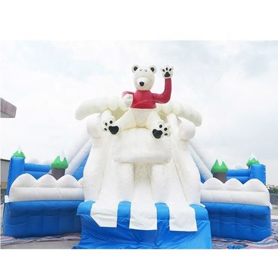 Piscina de grande porte Urso Polar Mundo Inflavel de Água com Slides de Água de Tamanho Personalizado