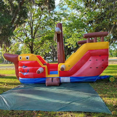 CE/EN71/EN14960 Castelo inflável infantil certificado com zona de deslizamento e salto