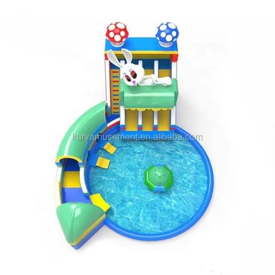 Melhore o seu parque de diversões com a nossa piscina de tamanho grande e combo de escorregador de água inflável