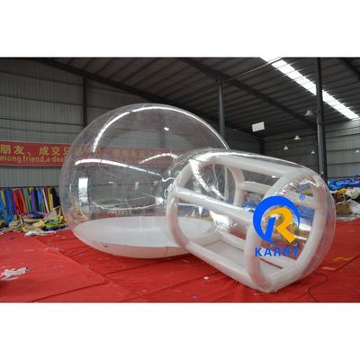 Tenda de bolhas inflável branca para casamento de Natal com neve soprada e material de PVC
