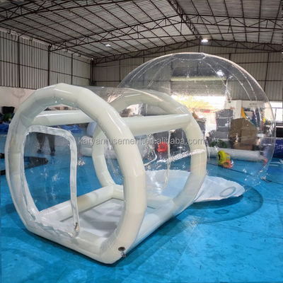 Tenda de bolhas inflável branca para casamento de Natal com neve soprada e material de PVC