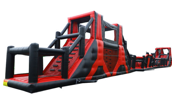OEM aceitável 64ft longo inflável obstáculos de curso jogos para parque de diversões infantil tema