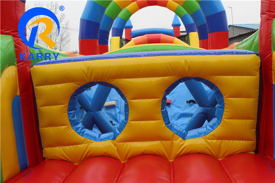 OEM aceitável 64ft longo inflável obstáculos de curso jogos para parque de diversões infantil tema