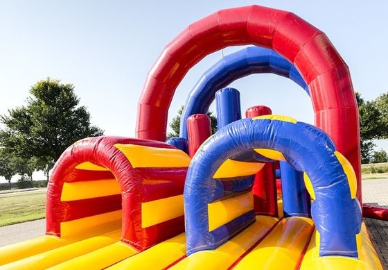 OEM aceitável 64ft longo inflável obstáculos de curso jogos para parque de diversões infantil tema