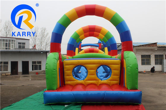 OEM aceitável 64ft longo inflável obstáculos de curso jogos para parque de diversões infantil tema