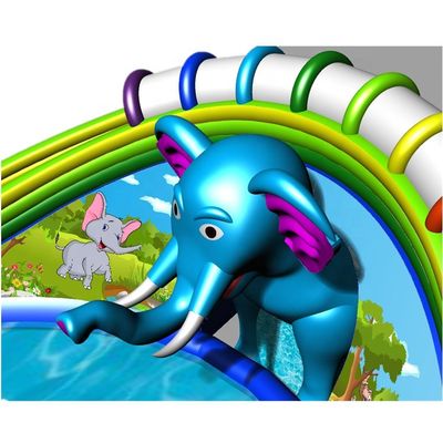 24*18m ou tamanho personalizado adorável bebê elefante inflável jogo de obstáculos parque aquático