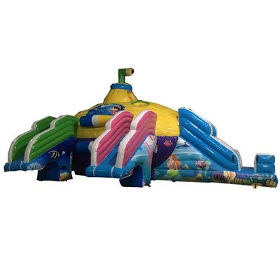 Cor personalizada Cúpula do Castelo Parque Aquático Inflável Submarino Água Parque Terrestre Móvel