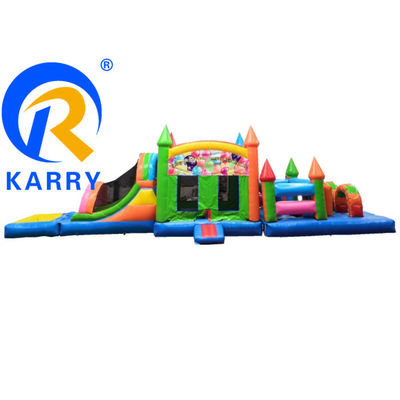 KR-OBS-904-2 Combinação de deslizamento de obstáculos infláveis para jogo de parque de diversões