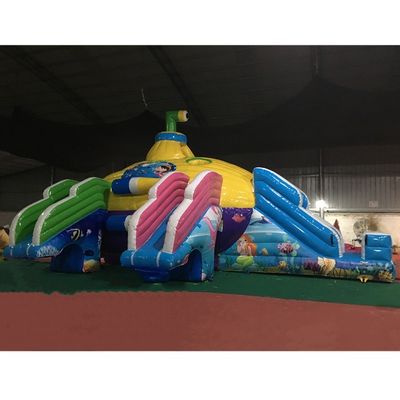 Cor personalizada Cúpula do Castelo Parque Aquático Inflável Submarino Água Parque Terrestre Móvel