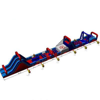Percurso de obstáculos extremos modular inflável ideal para uso comercial e pode suportar 100-500 kg