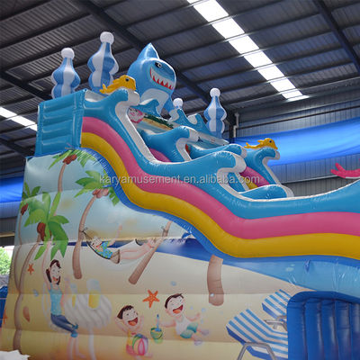 Parque Oceânico Personalizavel Castelo Inflavel Duplo Slide Combo com Proteção de Impressão