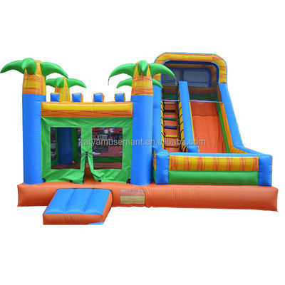 Combinação de escorregador de castelo inflável personalizado em PVC para casa de salto de tema da moda