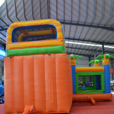 Combinação de escorregador de castelo inflável personalizado em PVC para casa de salto de tema da moda