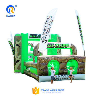 Circuito de obstáculos inflável para aluguer Ultimate Survivor Challenge