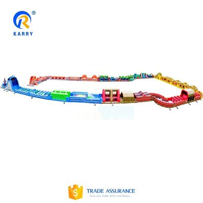 Aceitável OEM inflável Ocean Run Curso de obstáculos tema para jogos de desafio unisex