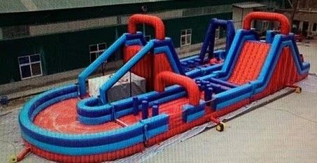 Aceitável OEM inflável Ocean Run Curso de obstáculos tema para jogos de desafio unisex