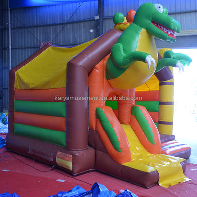 OEM Número 100-500kg Capacidade Dinossauro Castelo inflável com Slide Combo