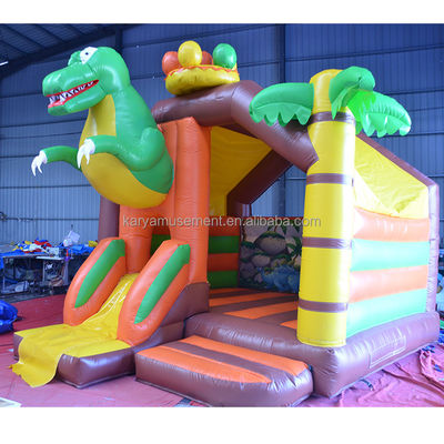 OEM Número 100-500kg Capacidade Dinossauro Castelo inflável com Slide Combo