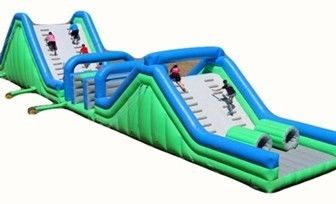 Curso de obstáculos gigante comercial inflável casa de salto escorrega portátil carry ao ar livre