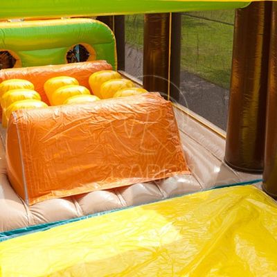 Curso de obstáculos gigante comercial inflável casa de salto escorrega portátil carry ao ar livre