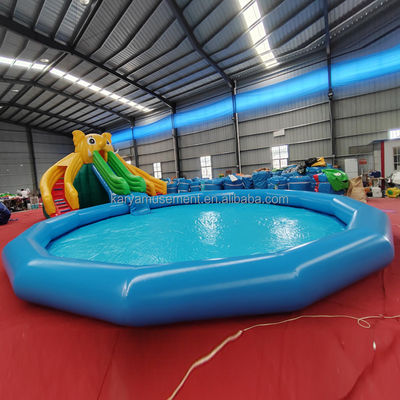 Colorido personalizado PVC Elefante tema inflável parque aquático combo Slide para playground