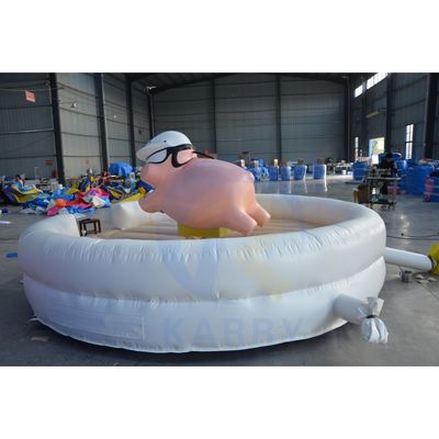 Máquina de montar inflável de porco mecânico para diversão de carnaval