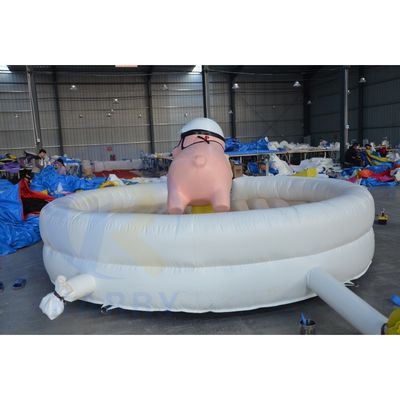 Máquina de montar inflável de porco mecânico para diversão de carnaval