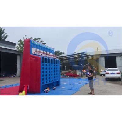 Basquetebol inflável jogo de tiro Basquetebol Connect 4 em uma fila inflável com sopro