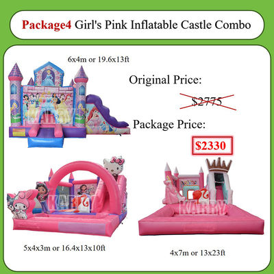 Castelo inflável comercial de cor personalizada ideal para diversão interior e exterior