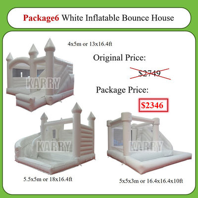 Castelo inflável comercial de cor personalizada ideal para diversão interior e exterior