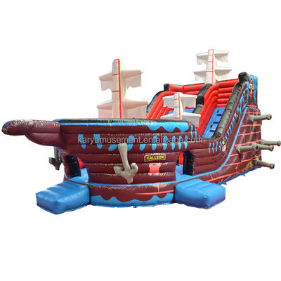 Slide de barco pirata inflável comercial Slide de água para diversão 8.6x4m ou tamanho personalizado