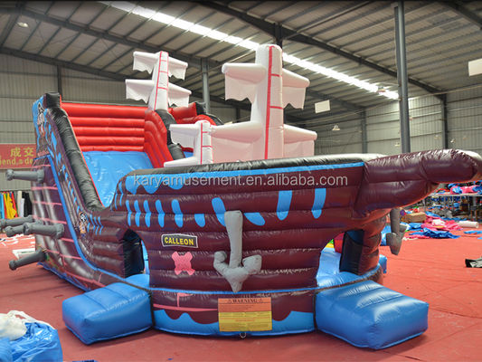 Slide de barco pirata inflável comercial Slide de água para diversão 8.6x4m ou tamanho personalizado