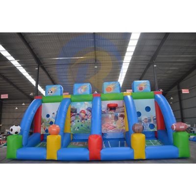 Jogo de Desafio Desportivo de Carnaval Inflavel Grande 4 em 1 personalizado para negócios de aluguel