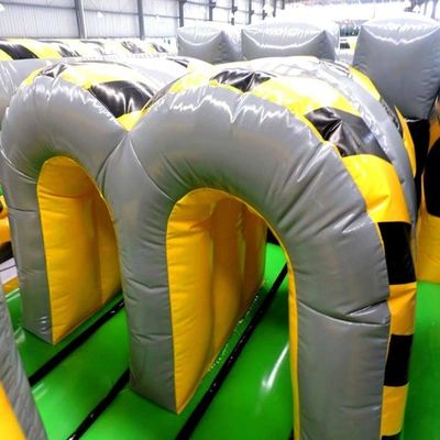 30' Curso de obstáculos inflável para adultos e crianças Personalizado Run Jump Challenge