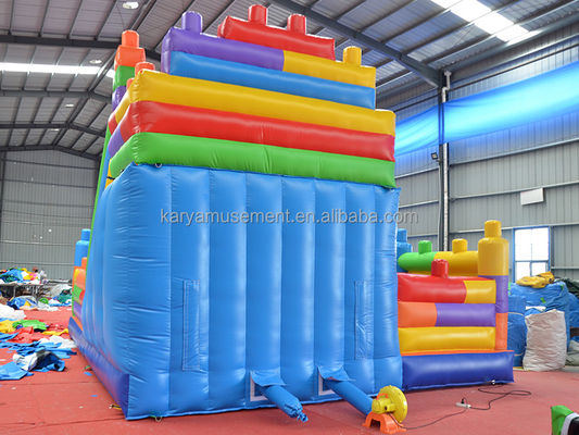 Colorido Slide inflável para crianças Blocos de construção Combinação Slide de salto para adultos
