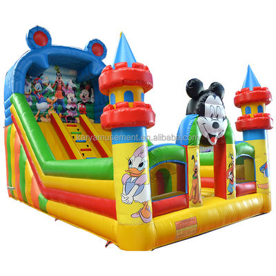 Commercial de 29 pés salto Mickey Park deslizador inflável para negócios de aluguer de festas