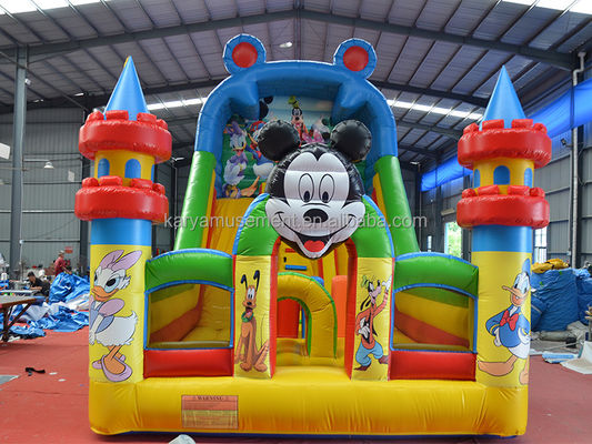 Commercial de 29 pés salto Mickey Park deslizador inflável para negócios de aluguer de festas