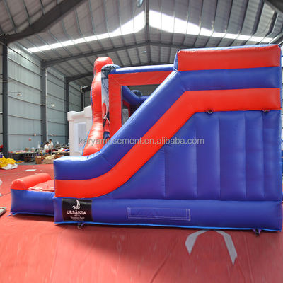 Entretenimento interior e exterior Spiderman tema inflável castelo salto com escorrega
