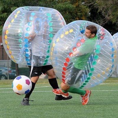 CE 220v ou 110v Brinquedo inflável PVC/TPU 1,5m de diâmetro Bola transparente para crianças