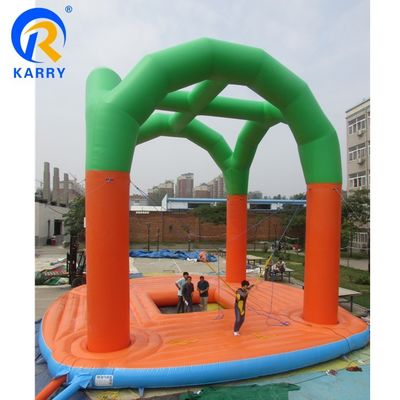 Logotipo personalizado Impresso Bungee Trampoline Jumper inflável para crianças e adultos