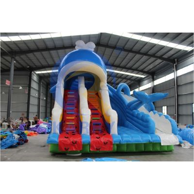 CE Blower e acessórios de reparação Incluindo parque aquático inflável com escorrega de tubarão