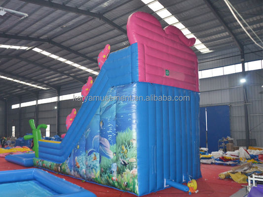 Jardim infantil Festa Trampolim Inflável Carinhosos Polvo Deslizamento de Água e Jogos de Piscina