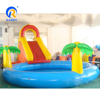 14 anos de idade PVC inflável acima do solo Easy Set Piscina com casa de escorrega de salto