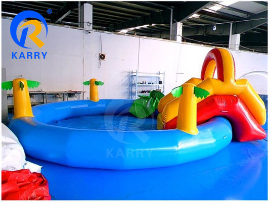 14 anos de idade PVC inflável acima do solo Easy Set Piscina com casa de escorrega de salto